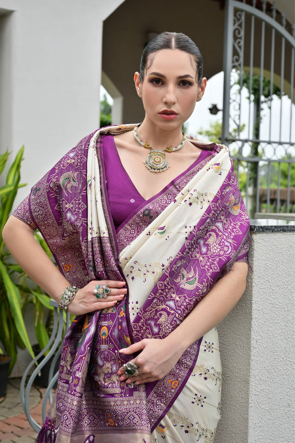 Premium Aadhya Patola Saree - Wine