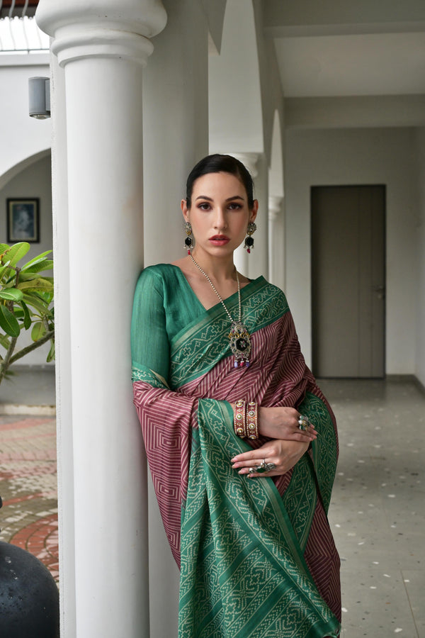 Premium Monika Saree - Green